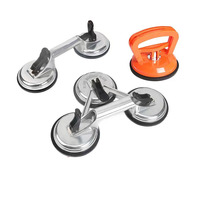 ZEBRA TOOLS BM-061 Ventosa manual de vacío de 123 mm de diámetro, de alta resistencia, con mango de metal, aluminio y caucho natural, para