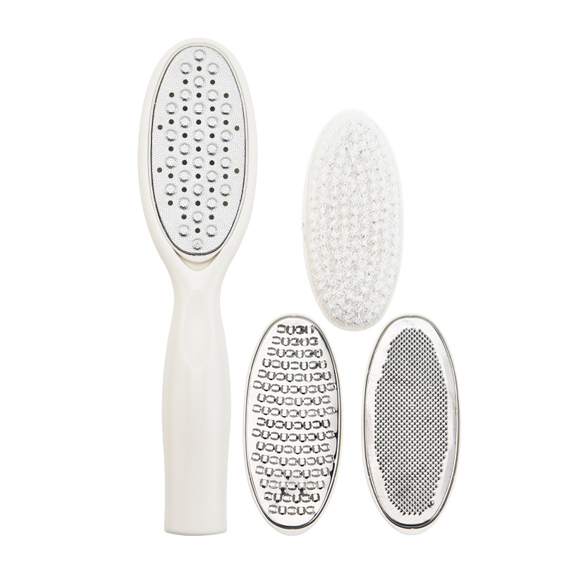 Set scrub per piedi bianco da 4 pezzi