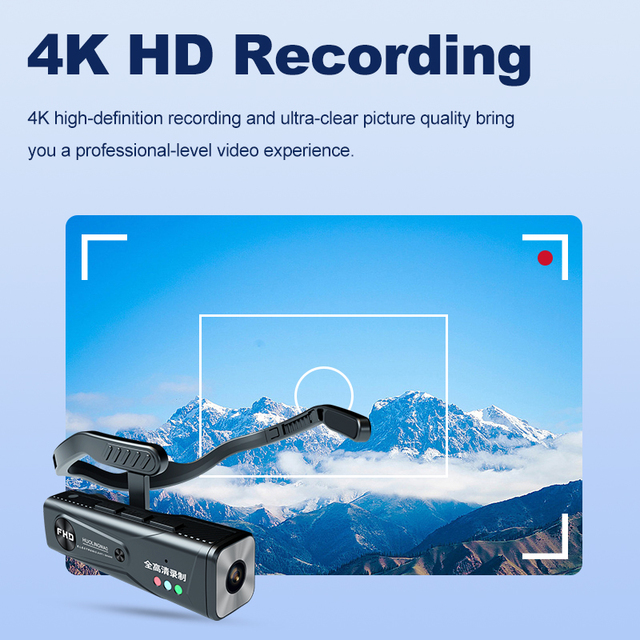 Action Camera 4K/120fps Waterproof Sports Camera Long-lasting Battery Life 5 Hours Outdoor First-Person View Camera