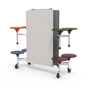 Nhà Hàng Cafeteria Nội Thất Bàn Ăn Đặt Hiện Đại 12 Chỗ Ngồi Gấp Sinh Viên Trường Căng Tin Bảng Và Ghế - Product Image 6