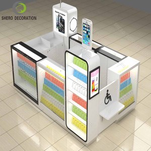 Muebles de <span class=keywords><strong>Madera</strong></span> para Tienda de Informática, Vitrina para Portátiles, Quiosco para Celulares, Quiosco de Reparación de Teléfonos en Centro Comercial - Product Image 4