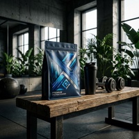 Sachet Doypack Zippé Recyclable à Fond Plat, Imprimé Numérique, Design Vibrant, en Matière Biologique Alternative, pour Café en Poudre