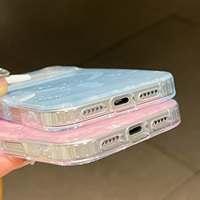 Coque de téléphone magnétique antichoc IMD scintillante effet rêveur pour iPhone 17 Pro Max 16 15 14 Plus 13 iPhone 17 Air