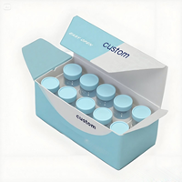 Étiquettes personnalisées pour flacons en PP imperméable, lot de 10 flacons de 3 ml et boîtes avec impression découpée