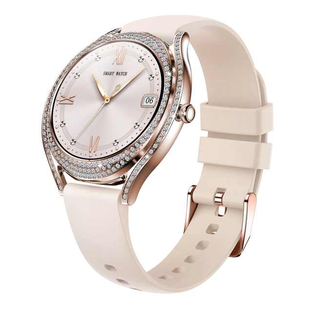 Kyboton 1.28Inch Amoled Smartwatch Mujer Waterproof Sport Fitness Tracker BT Call Fashion Ladies Smart Watches for Women Girls