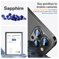 Film de protection d'objectif de caméra OEM ODM d'usine pour Iphone 15 14 13 12 11 Series Protecteurs d'objectif en saphir personnalisés de haute qualité