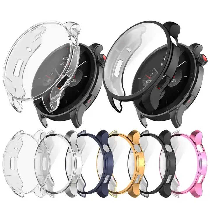 TPU Plating Protector Cover For Amazfit GTR 4 Full Screen Protective Case Smart Watch Accessory For Huami Amazfit GTR4
