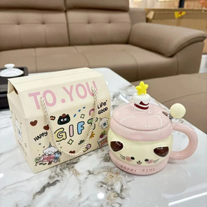 <span class=keywords><strong>Tazza</strong></span> in Ceramica con Motivo Carino per Uso Quotidiano, Contenitore per Acqua, <span class=keywords><strong>Tazza</strong></span> per Latte e Caffè, Regalo Souvenir per Compleanno e Festività per Migliore Amico - Product Image 3