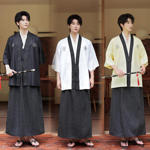 Kimono japonais vintage pour <span class=keywords><strong>homme</strong></span>, tenue traditionnelle japonaise, <span class=keywords><strong>yukata</strong></span>, costumes de scène, vêtements de samouraï pour hommes - Product Image 2