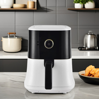 Appareils intelligents 2.5L grande capacité en acier inoxydable sans fumée Air Fryer Four à micro-ondes Observation numérique Usage domestique