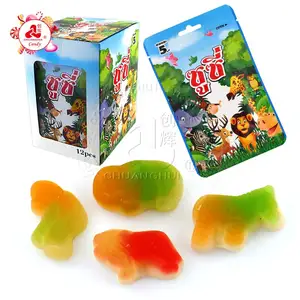 Halal Fruit Smaak Jelly Snoep Dier Vorm Gummy Candy Dier Zachte Snoep