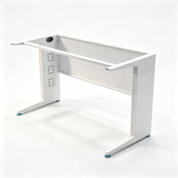 Table de formation robuste pour bureau, salle de conférence, école, salle de classe, atelier, bureau d'étude, pieds en métal, plateau en MFC, fixe, durable