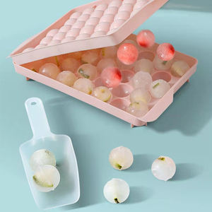 <span class=keywords><strong>Mini</strong></span> bacs à glaçons en plastique avec couvercle Molde De Cubitos De Hielo Container Cube Model Tray for Whiskey Silicone Ice Ball Molde - Product Image 5