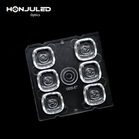 Lentille optique LED en PC moulée par injection personnalisée HONJU, indice de protection IP65, garantie de 3 ans, distribution de lumière à uniformité élevée pour usage commercial