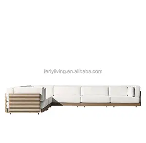 Luxury Wooden Furniture Garden Furniture Deep Seating Design Solid Wood Teak Sofa Set Sofa Sectional