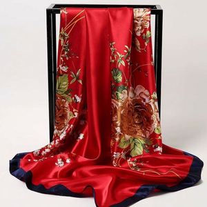 Écharpe en soie satinée 100 % soie de mûrier pour femme, collection automne-hiver, châle polyvalent en soie pour femme - Product Image 1