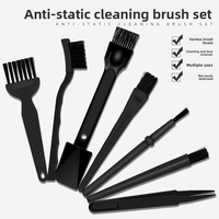 Ensemble de 7 brosses en nylon de qualité industrielle avec poignées en plastique pour le nettoyage des téléphones portables, des claviers d'ordinateur, des rasoirs, des fentes de voiture