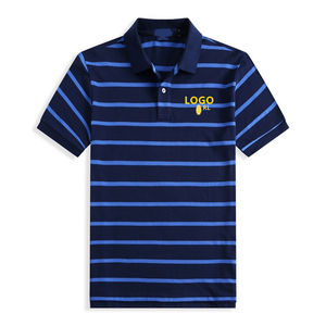 T-shirt <span class=keywords><strong>Polo</strong></span> Homme Designer en Coton Brodé à Manches Courtes avec Rayures – Design Transfrontalier 100% Jersey – Idéal pour l'Été - Product Image 2