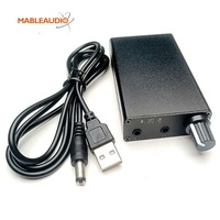 FYY Mini Amplifikatör 2 Kanallı Ses Ön Amplifikatörü Harici Güç Kaynağı veya USB Şarj Edilebilir Versiyonlu Alüminyum Alaşımlı