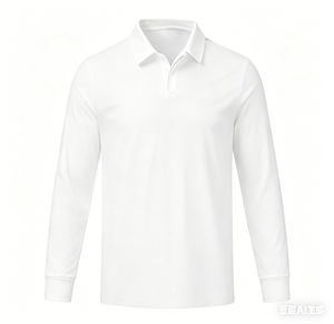 <span class=keywords><strong>Polo</strong></span> a Maniche Lunghe da Uomo di Alta Qualità per l'Autunno, Taglia Regolare e Oversize, 200g Poliestere Cotone, Bottoni, Uniforme Personalizzabile - Product Image 5