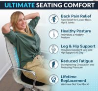Coussin de siège portable pour fauteuil, coussin orthopédique pour chaise, soulagement de la douleur, gel à mémoire de forme, pour chauffeur de camion, bus, siège de voiture pour la prostate