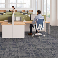 Flame-retardant and Anti-slip 5050cm Heavy Duty Non-Slip Low Pile Modular Carpet Tiles Square Rugs for Office Living Room
