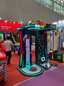 Máquina de <span class=keywords><strong>Boxeo</strong></span> Profesional Dragon Arcade, Operada con Monedas, Medidor de Fuerza con Puntuación Digital LCD y Luces de Neón RGB para Centros de Juego - Product Image 2