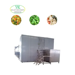 Máquina de congelación rápida Industrial fluidizada, personalizable, frutas y verduras