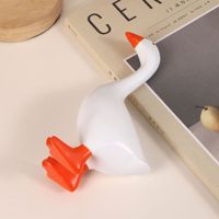 Porte-clés aimanté en résine blanche en forme de canard, peint à la main, pour entrée de maison, bureau, cadeau de pendaison de crémaillère