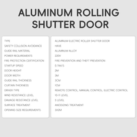 Porte à enroulement moderne en alliage d'aluminium, haute dureté, prévention incendie, ouverture latérale électrique pour écoles et supermarchés