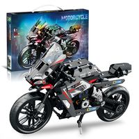 Bloques de Construcción de Modelos de Motocicletas, Juguete Educativo de Ensamblaje de Alta Dificultad, Rompecabezas de Material Plástico, Regalo de Entrenamiento Perfecto para Niños de 0 a 3 Años