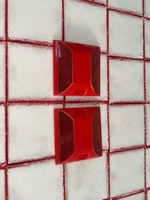 Réflecteur de signalisation routière en plastique robuste 150x150mm, grand marqueur de chaussée surélevé en ABS pour la sécurité routière sur autoroute et expressway
