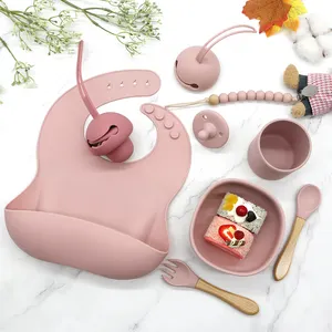 4 in 1 set for baby 4.9 no slip 5pcs silicon feeding food first spill proof bear bowls set tableware waterproof baby bowl holder