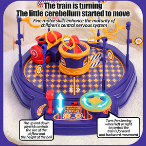 Juego de mesa interactivo educativo con sonido y luz, con temática de circo, de trenes sopladores y bolas voladoras, tipo slot - Product Image 2