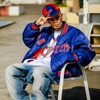 Blouson d'hiver en duvet personnalisé, blousons bomber de baseball pour hommes, blousons de baseball en satin pour hommes, blousons universitaires personnalisés pour équipes sportives
