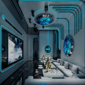 Ruang Esports KTV Metal Modular <span class=keywords><strong>Bar</strong></span> dengan Bentuk Dekoratif, Modul Ruang Pesta Bergaya Teknologi Metal Modular - Product Image 2