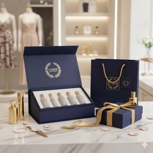 Organisches Natürliches Parfümöl Roll-on Flaschenset Holzbox-Verpackung für Persönlichen Gebrauch Reise Hautpflege Geschenk - Product Image 5