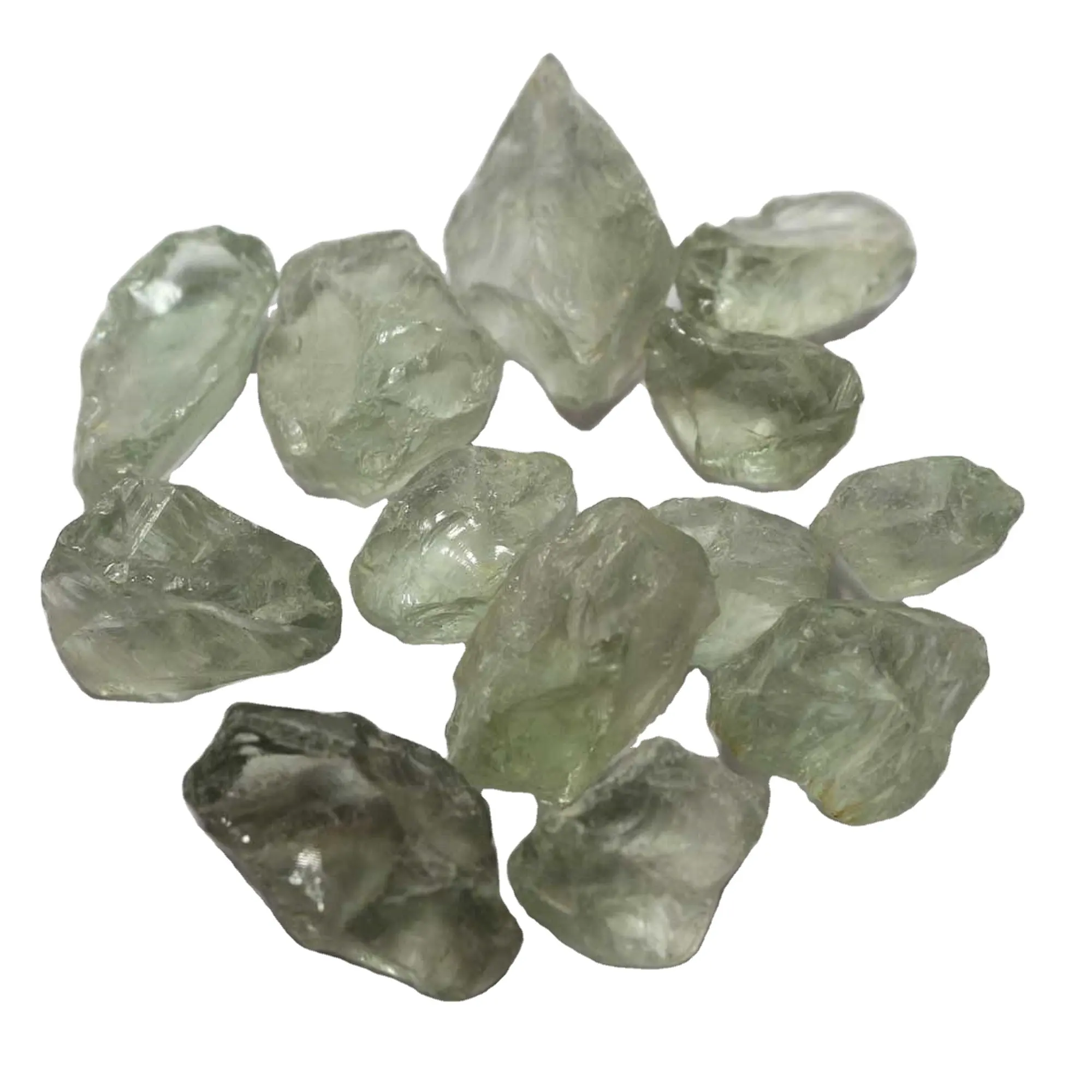 Natural Original Green Amethyst Gemstone Rough Nuggets Factory Price Wholesale For Jewelry Making Healing Rough