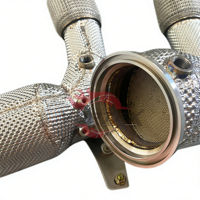 Vortex 304 Acier Inoxydable 1,5 mm Downpipe Catalyseur Haute Performance à Ajustement Direct Universel Poli Miroir Garantie 24 Mois F40