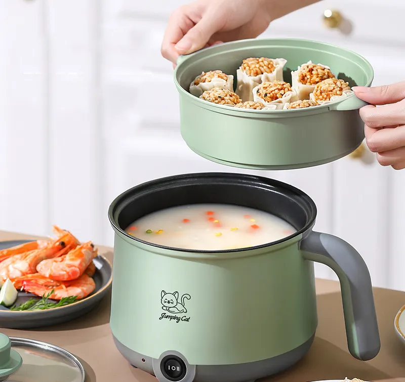 2024 Hot Sale Insulation Mini Small Hot Pot Noodle And Soup Cooker Pot Electric Small Hot Pot For Office Apartment
