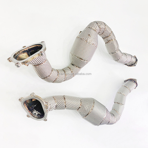 Hiệu Suất Cao SS304 Frontpipe Với Nhiệt Lá Chắn Bề Mặt Dòng Chảy Cao Cát Downpipe Cho <span class=keywords><strong>Audi</strong></span> S6/S7/RS6/<span class=keywords><strong>RS7</strong></span> 4.0T C7 2013-2015 - Product Image 6