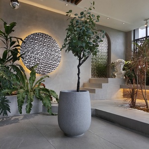 กระถางบอนไซขนาดใหญ่ ขายดี ราคาโรงงาน ผลิตจากไฟเบอร์กลาส ผิวสัมผัสแบบหินทราย สำหรับใช้งานกลางแจ้ง คุณภาพสูงสำหรับงานจัดสวน - Product Image 3