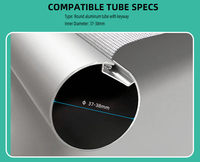 Moteur de store enrouleur intelligent Tuya WiFi ZigBee Matter 25 mm pour tubes de 37/38 mm, stores électriques avec contrôle par application