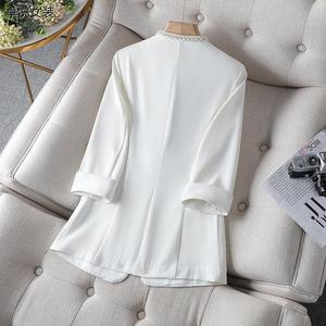 2023 primavera caliente y otoño nueva chaqueta de traje pequeño moda femenina temperamento Simple <span class=keywords><strong>blusa</strong></span> de traje <span class=keywords><strong>sin</strong></span> <span class=keywords><strong>botones</strong></span> - Product Image 6