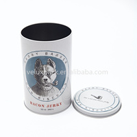 Cylindre nourriture pour animaux de compagnie métal fer blanc peut café grain stockage boîte en fer blanc chien nourriture étain étui emballage