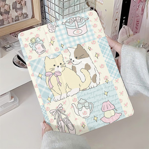 Linda funda para tableta con diseño de dos gatitos, borde plegable en Y, anticaídas, con ranura para lápiz, para iPad Pro de 11 y 13 pulgadas - Product Image 5