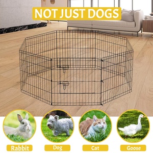 8 <strong>Panels</strong> Folding Wire <strong>Dog</strong> <strong>Run</strong> Cage Metal <strong>Dog</strong> <strong>Fence</strong> Foldable Pet Playpen - Product Image 4