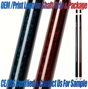 Queue de <span class=keywords><strong>billard</strong></span> complète en PET 12,4 mm, personnalisable sur mesure, avec logo OEM et fût de couleur personnalisée, directement de l'usine - Product Image 6