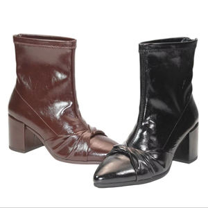 <span class=keywords><strong>Stivaletti</strong></span> da Donna Autunno/Inverno con Tacco a Spillo Francese, Tacco Quadrato Grosso, Resistenti all'Usura, con Fodera in PU che Aumenta l'Altezza - Product Image 3