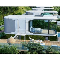 Maison Capsule Spatiale de Luxe Modulaire en Acier Galvanisé avec Panneaux Sandwich Respirants – Maisons Préfabriquées à Installation Rapide Idéales pour Hôtels